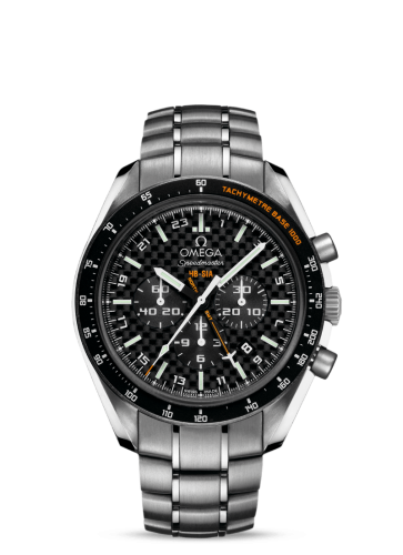 Omega Speedmaster HB-SIA Co-Axial GMT Titanium / Black Carbon / Bracelet